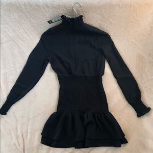 Nasty Gal Petite Shirred Waist Mini Dress